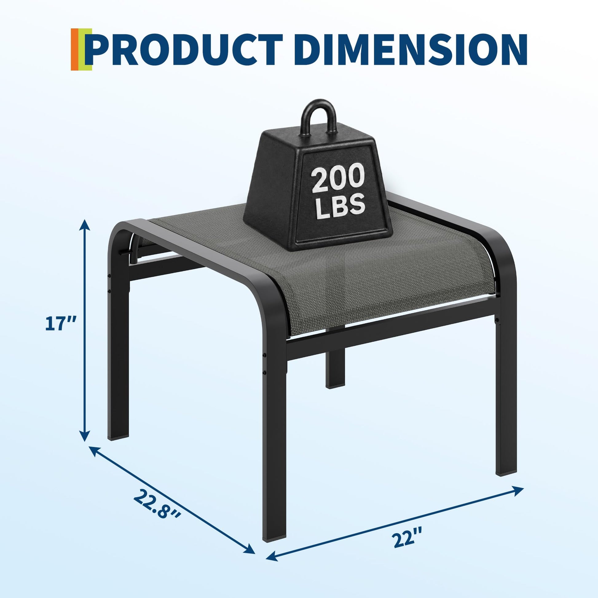 Estructura metálica antioxidante 90kg otomana estable exterior